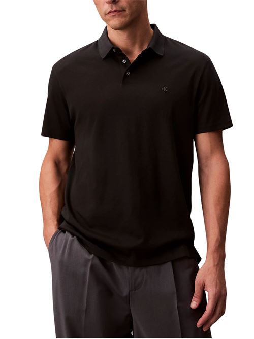 Polo nera in cotone Calvin Klein | LV04LB276GUB1